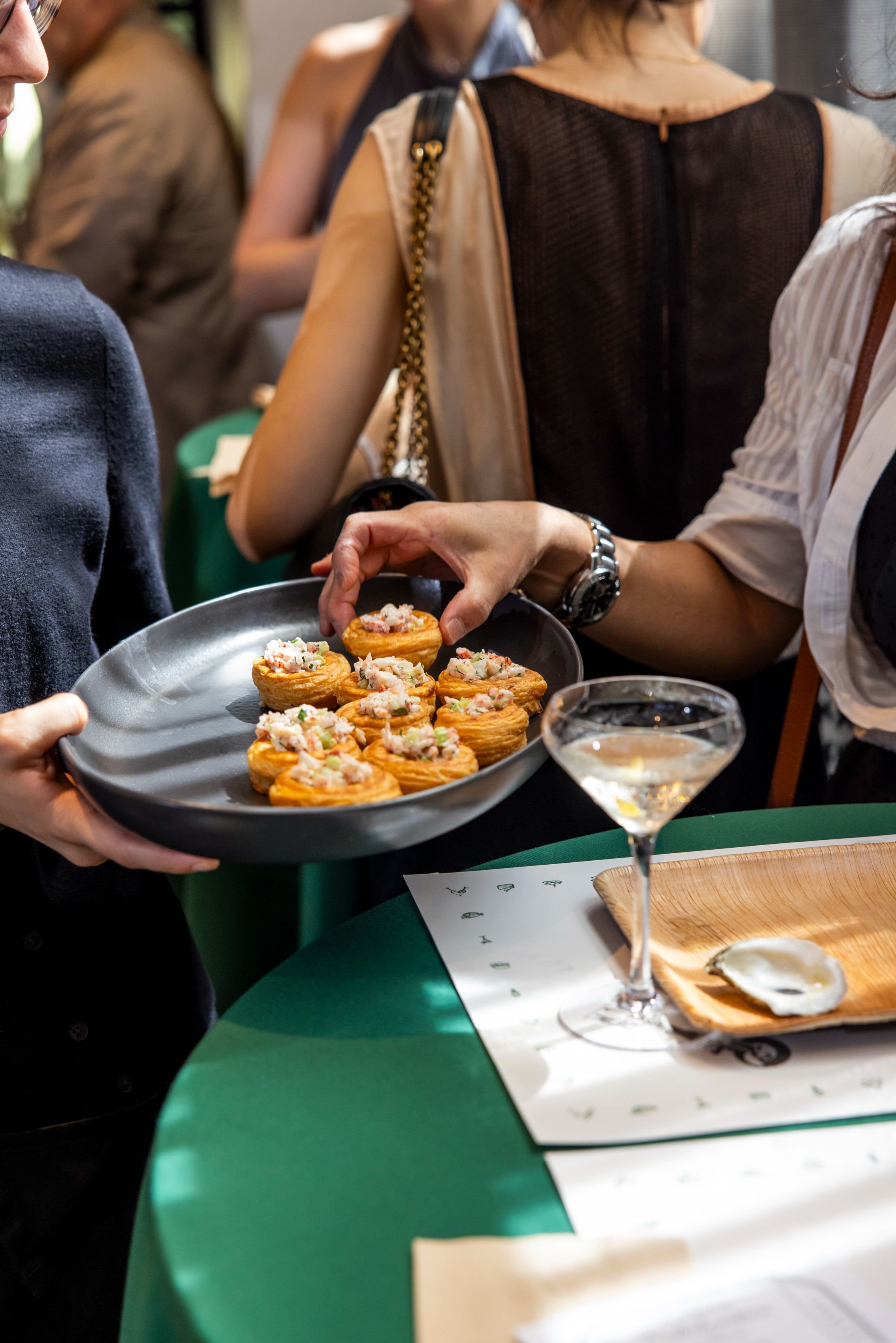Food and martini tasting at Martini Expo.