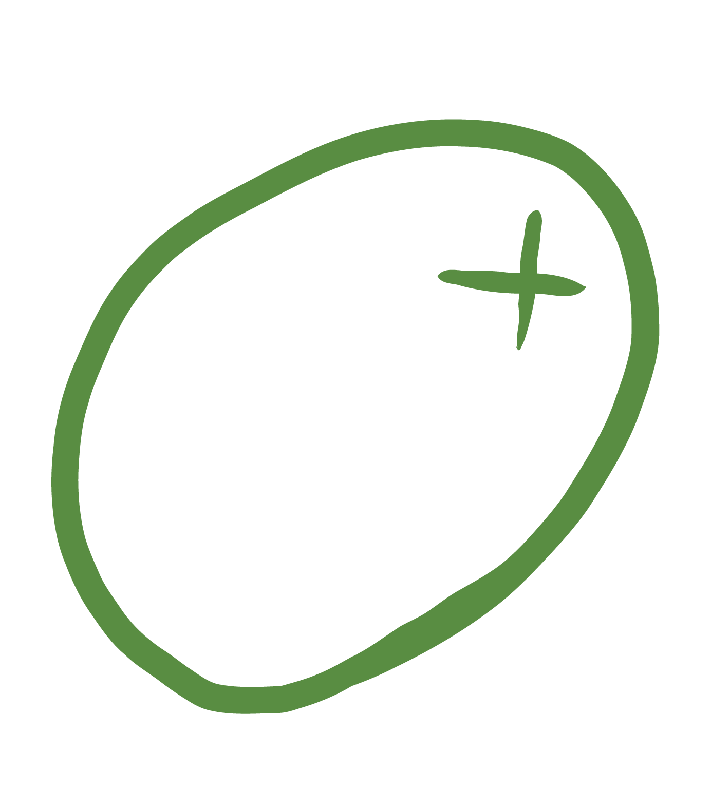 Illustration of a green olive.
