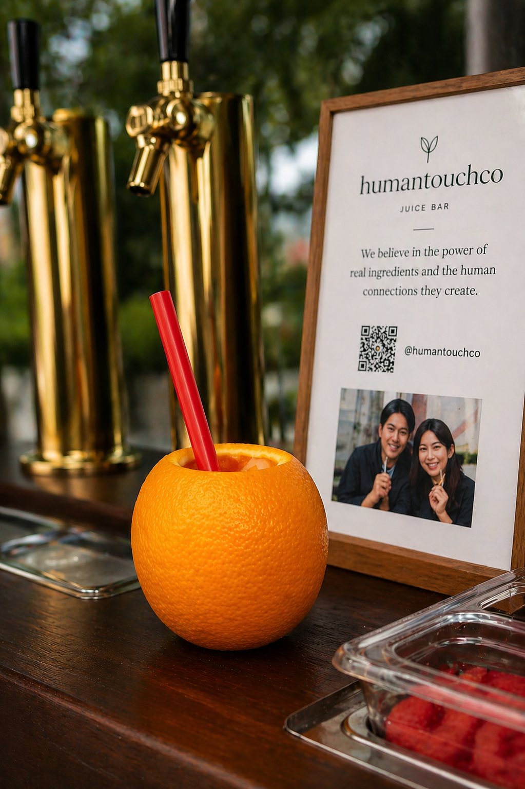The Orange Press | Fresh Orange Juice Cart Los Angeles | Mobile Citrus Bar for Events