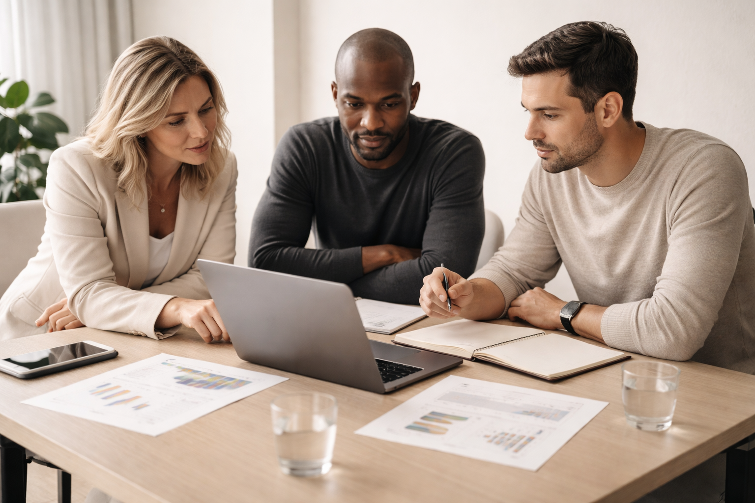 Consultant and client collaborating on a project engagement