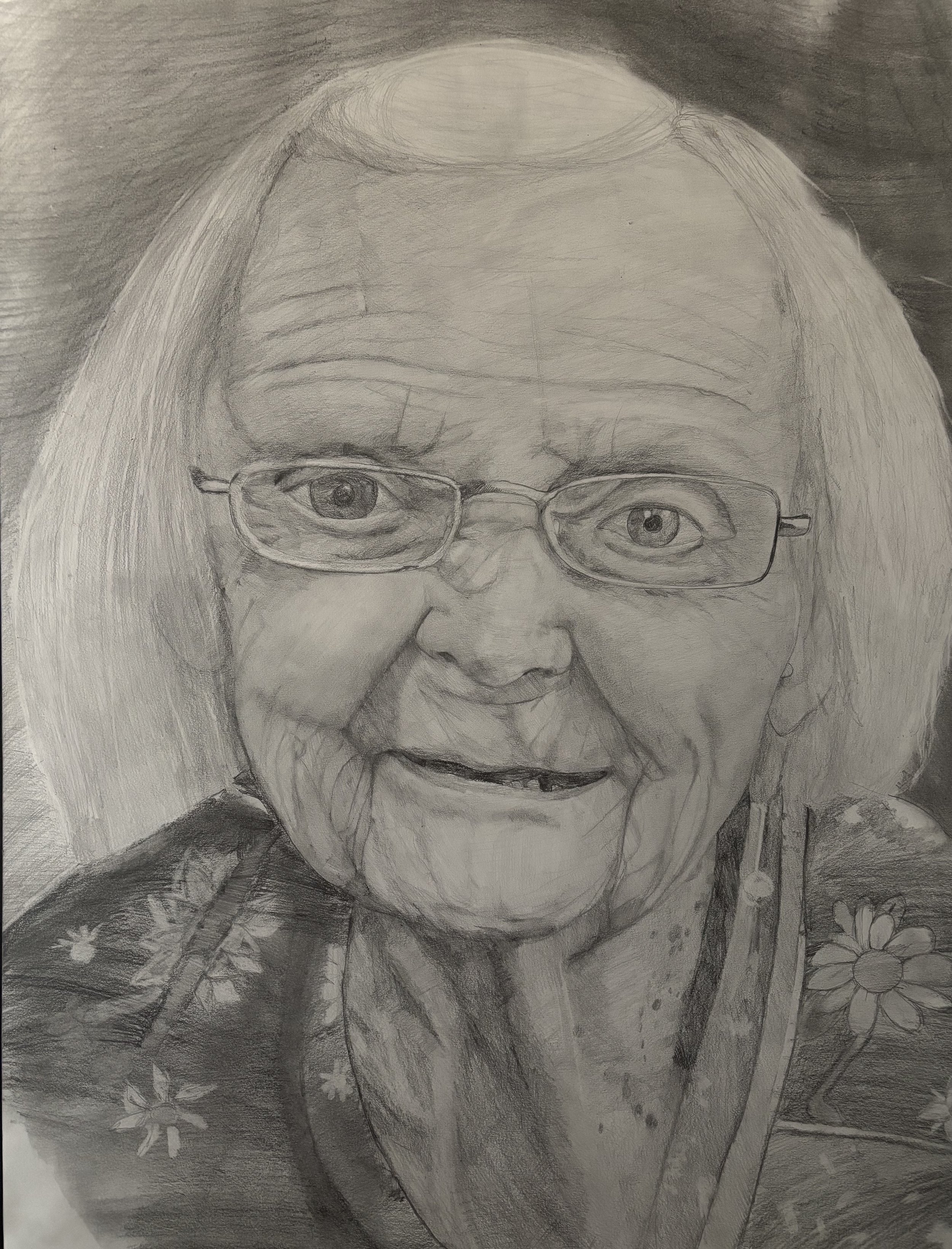 Granny,
Graphite, 18 x 24, 2024
