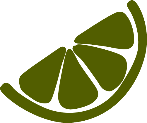 A digital illustration of a lime slice.
