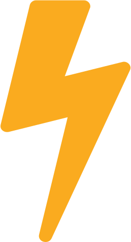 Yellow lightning bolt symbol on black background