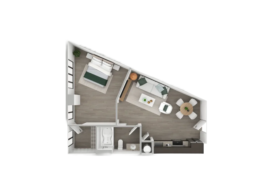 A2A | 1 Bed 1 Bath 544 Sq. Ft.
