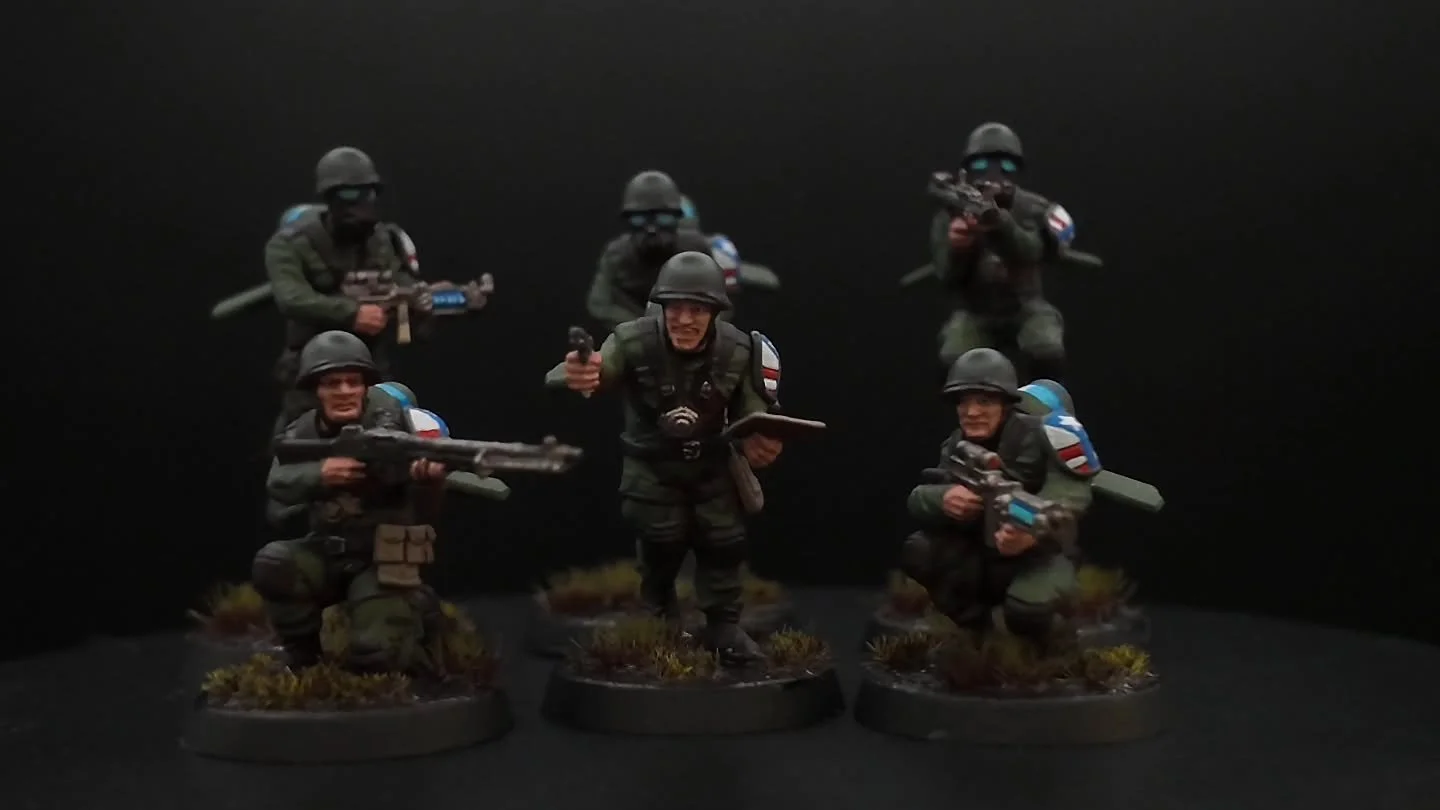 Here is my completed Konflikt 47 US Fireflies from the @wargamesillustrated free sprue I got last year🤗
I had a lot of fun painting these guys up trying to stay as close to US uniform inspired colours as possible. I kept it simple with the faces too