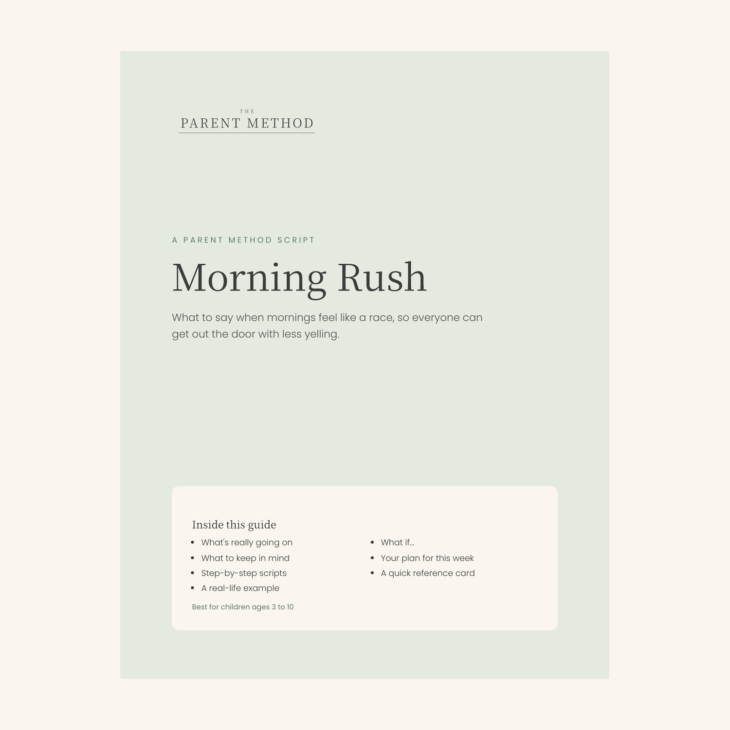 Morning Rush Script