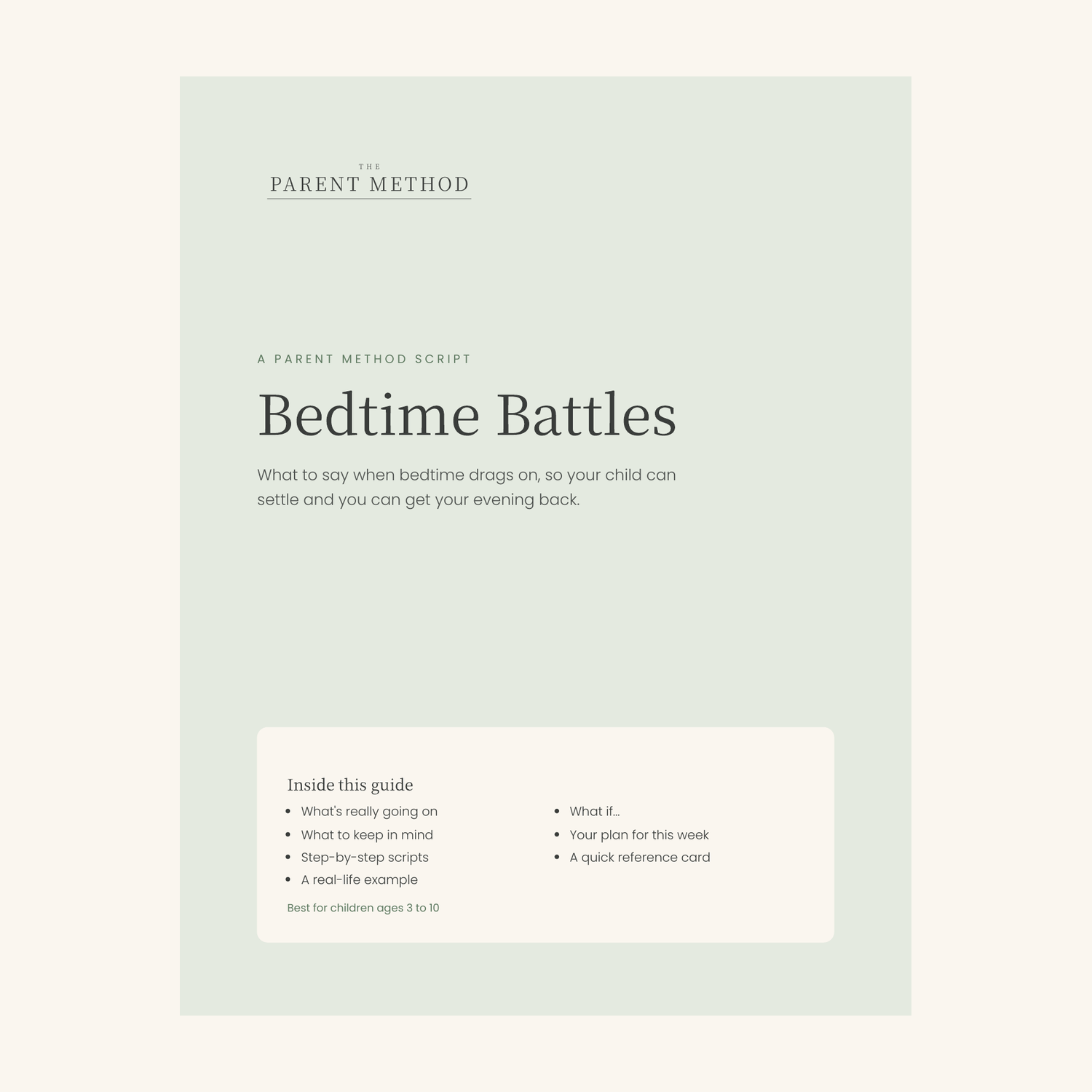 Bedtime Battles Script
