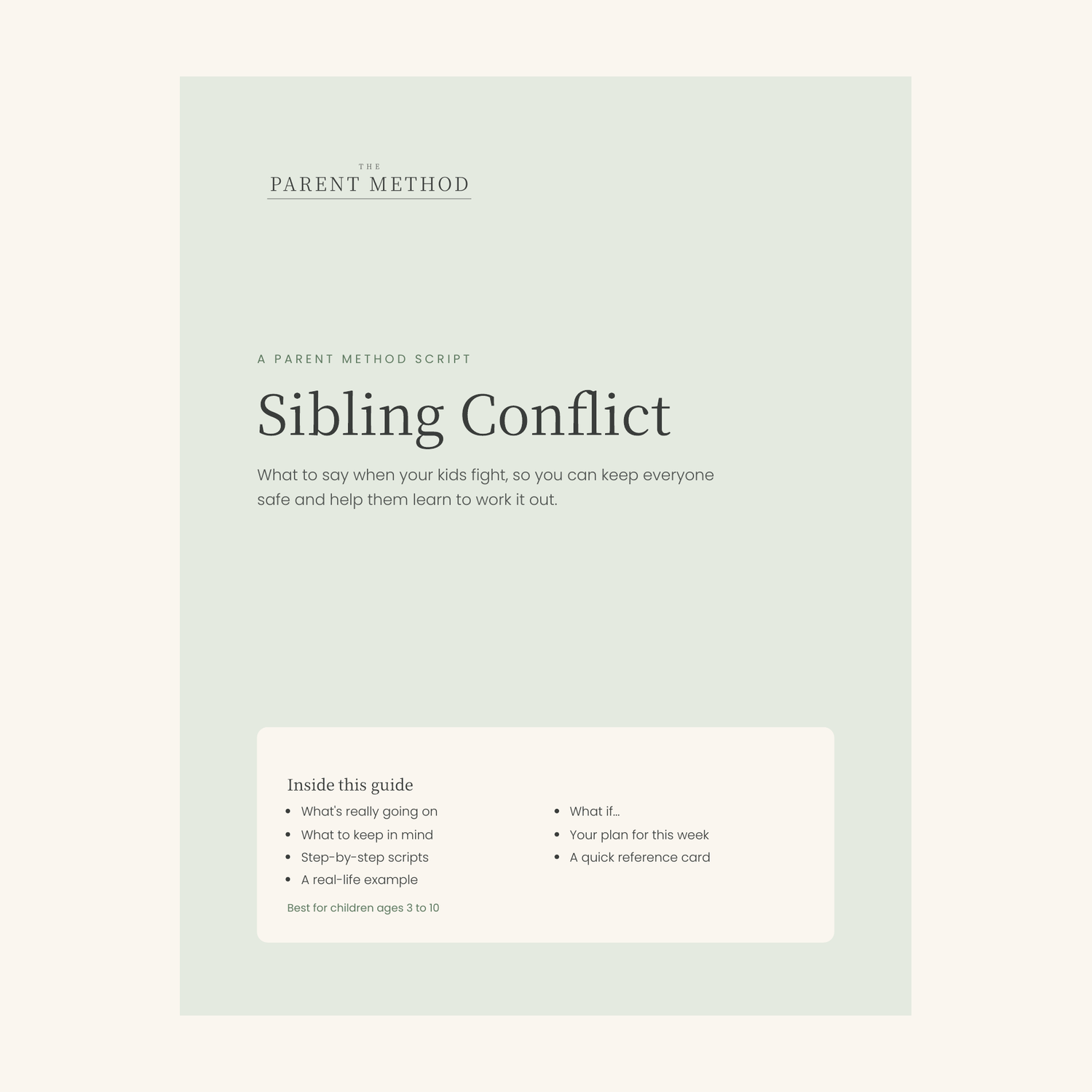 Sibling Conflict Script