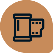 Icon of a smartphone and a tablet with a circular background