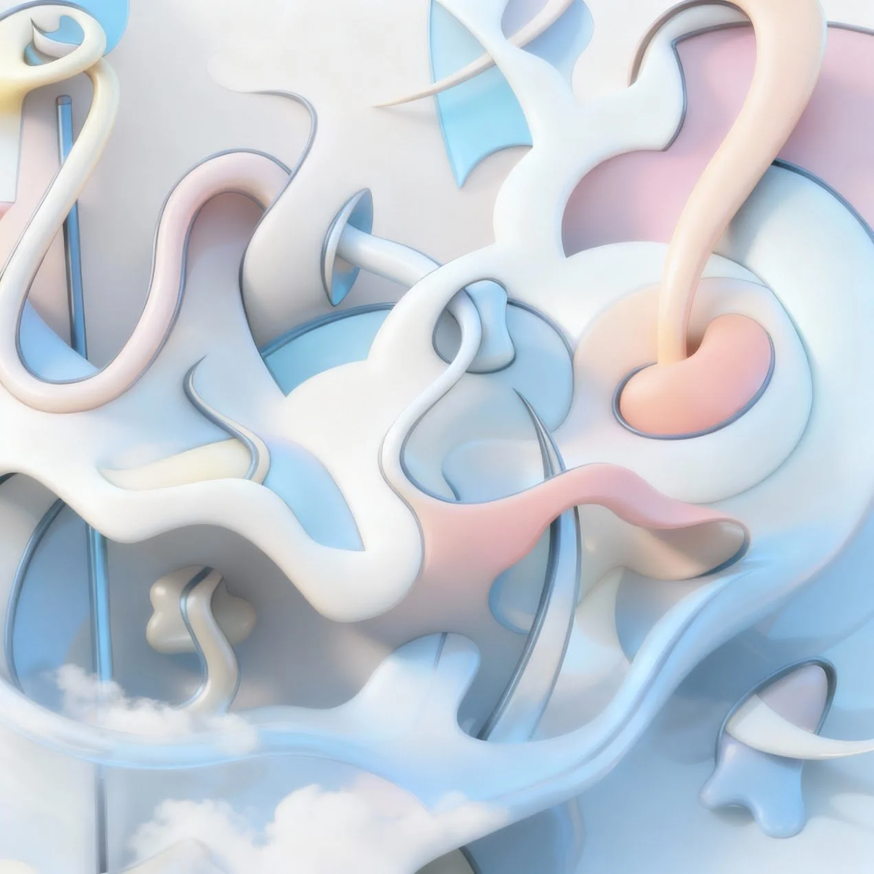 Whimsy for why not. 

Something said "In this evocative digital piece, the interplay of geometry and organic whimsy invites viewers into a visual narrative where form meets fantasy. The artist's subtle detailing and bold composition evoke a sens