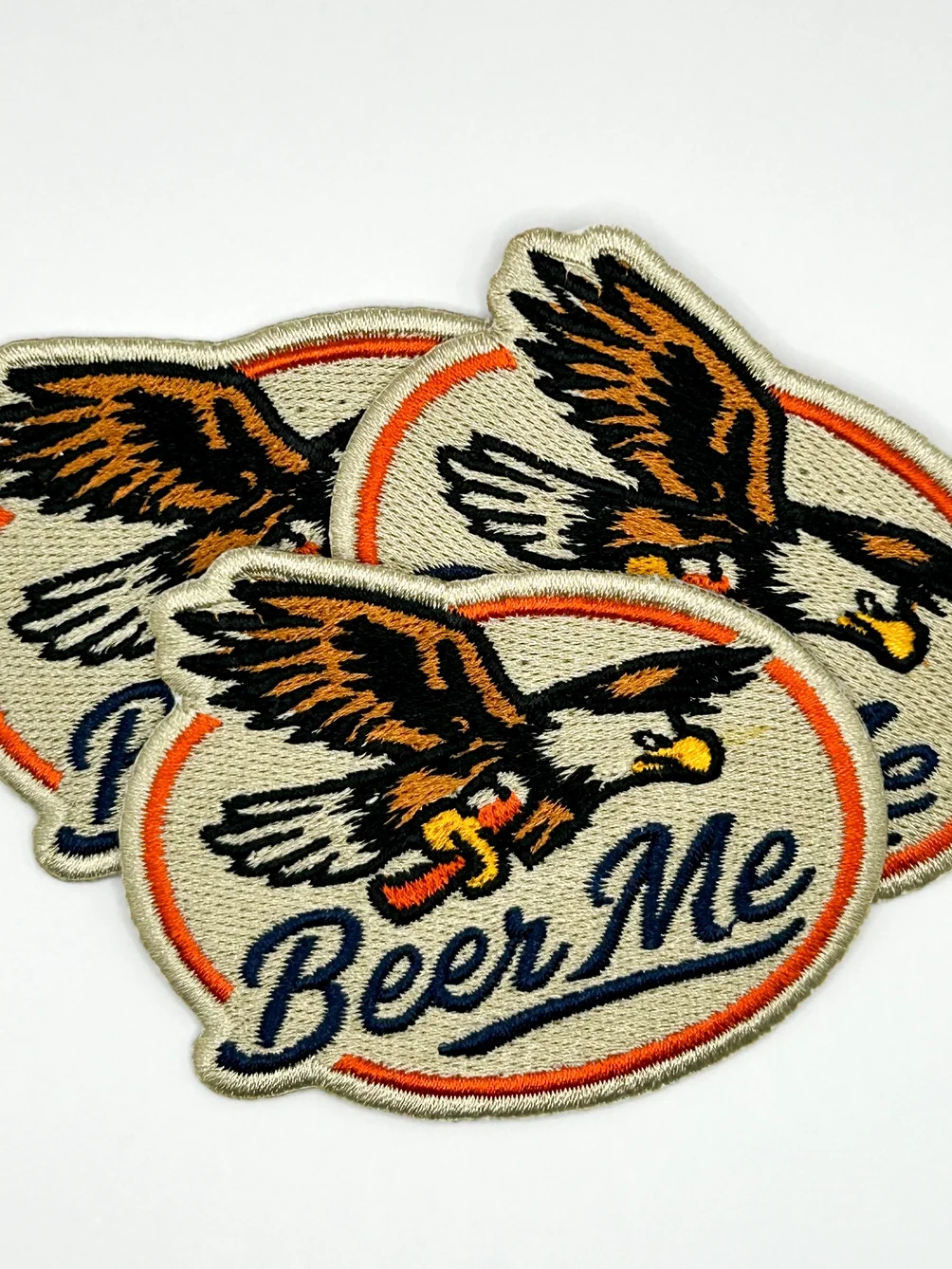 Beer Me Eagle Patch Embroidered Iron-On Patch