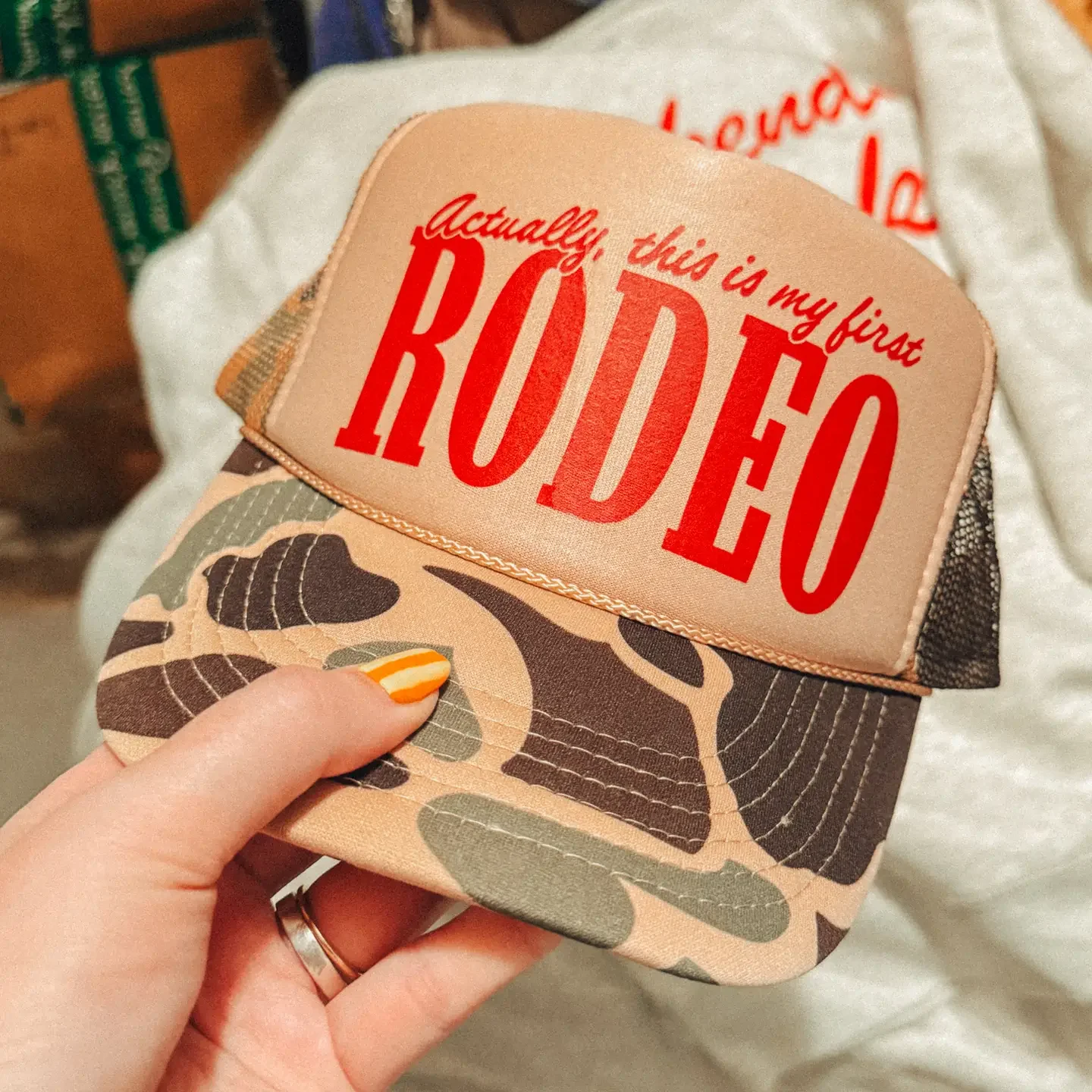 Actually This Is My First Rodeo, Western Trucker Hat