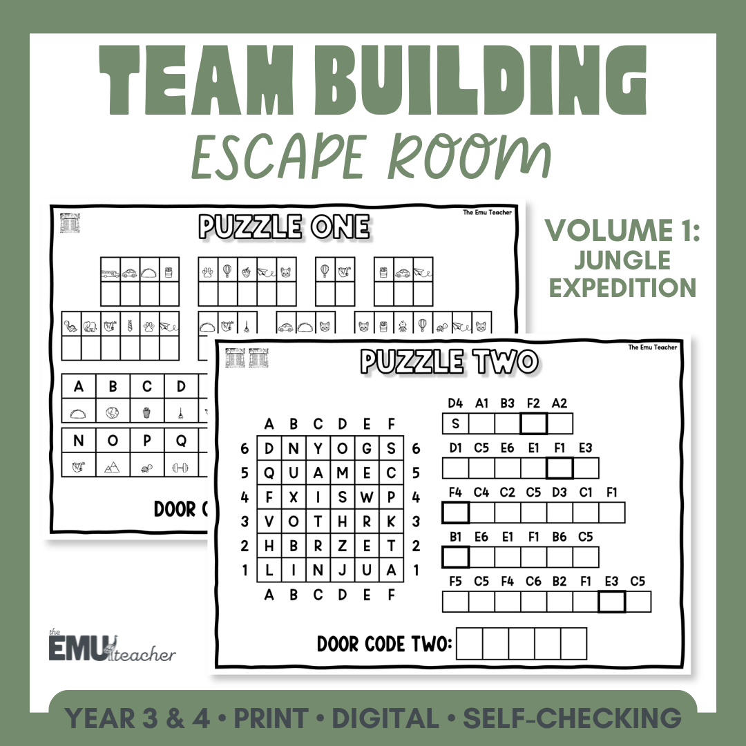 Year 3 & 4 Team Building Escape Room | Back To School Activities Volume 1