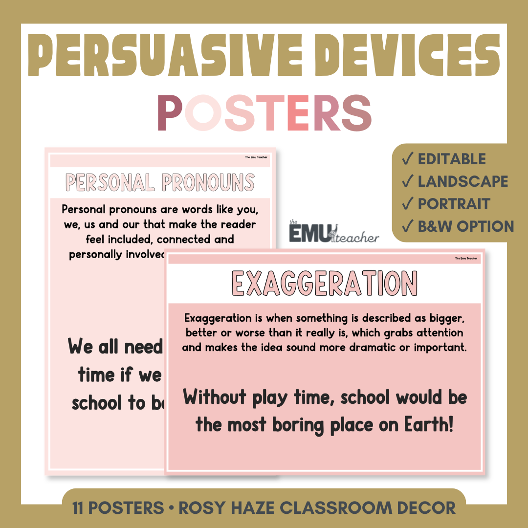 Persuasive Devices Posters | Rosy Haze