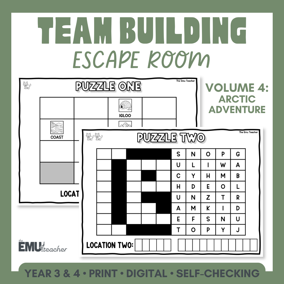 Year 3 & 4 Team Building Escape Room | Back To School Activities Volume 4