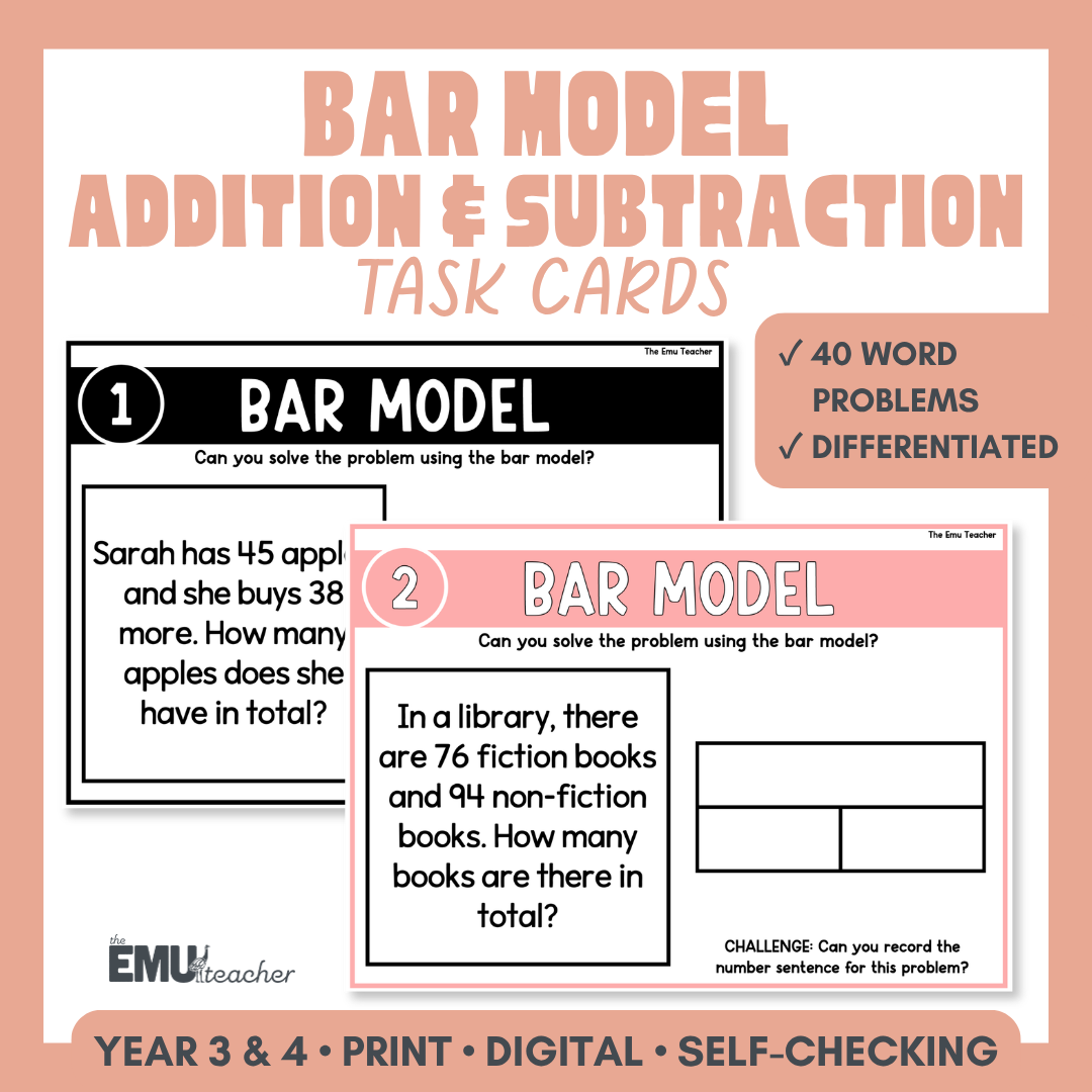 Bar Model Task Cards | Addition & Subtraction