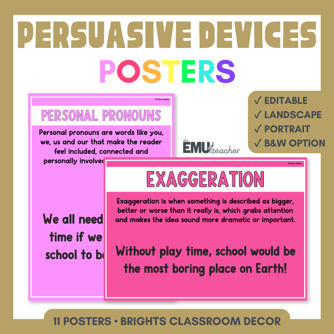 Persuasive Devices Posters | Brights