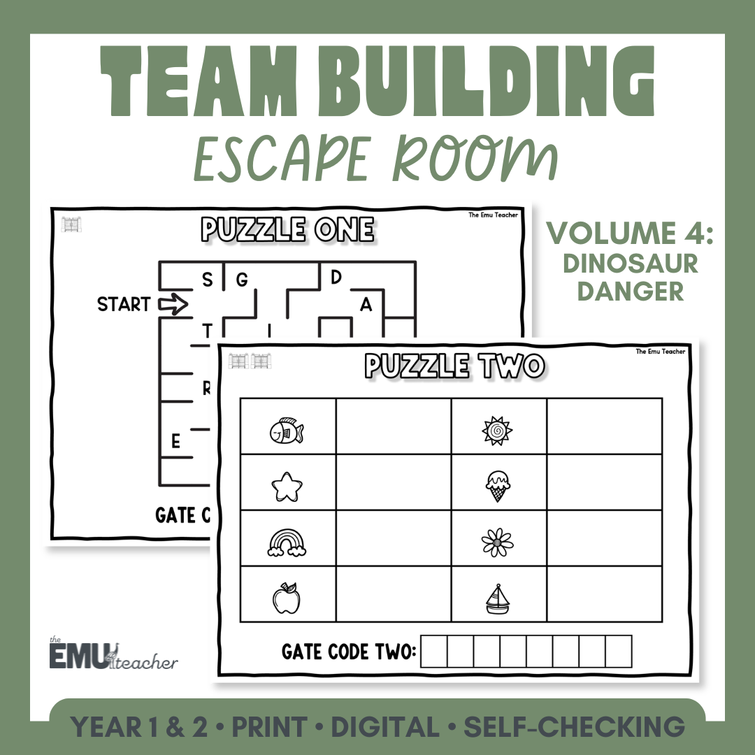 Year 1 & 2 Team Building Escape Room | Back To School Activities Volume 4