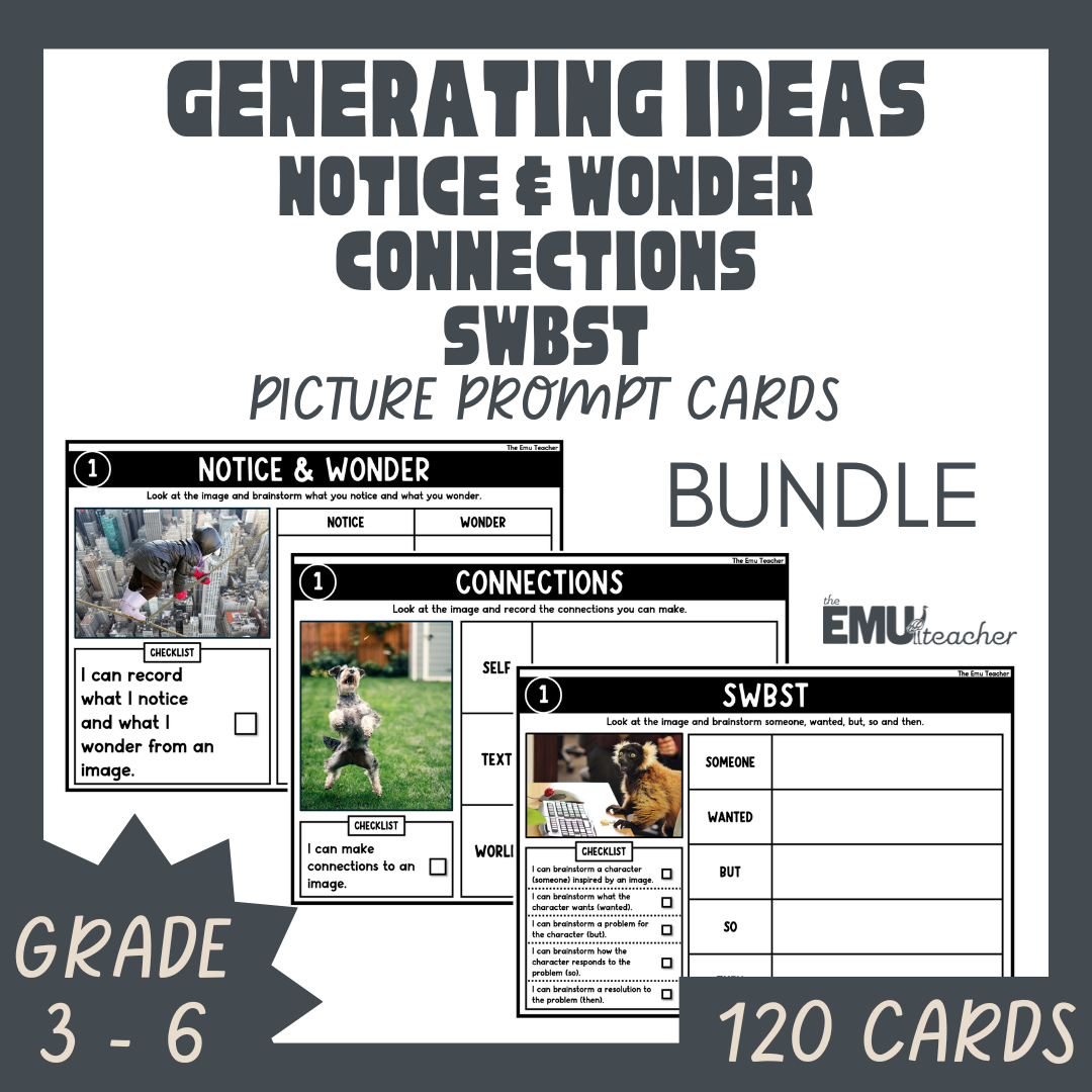 Generating Ideas Picture Prompt Cards Bundle