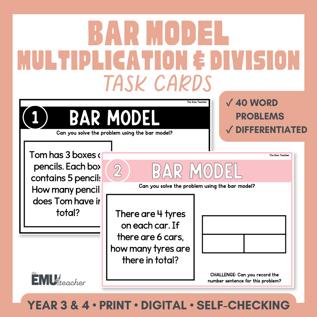 Bar Model Task Cards | Multiplication & Division
