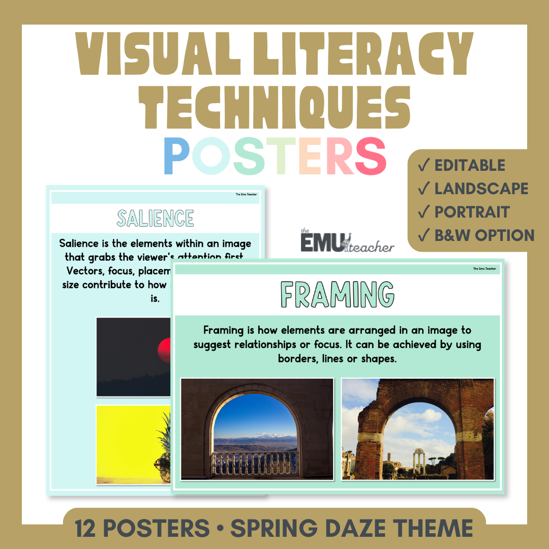 Visual Literacy Techniques Posters | Spring Daze