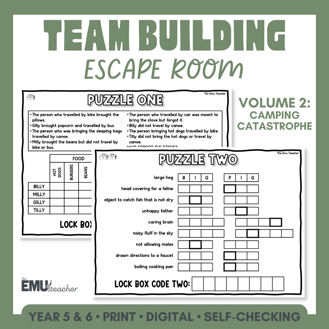Year 5 & 6 Team Building Escape Room | Back To School Activities Volume 2