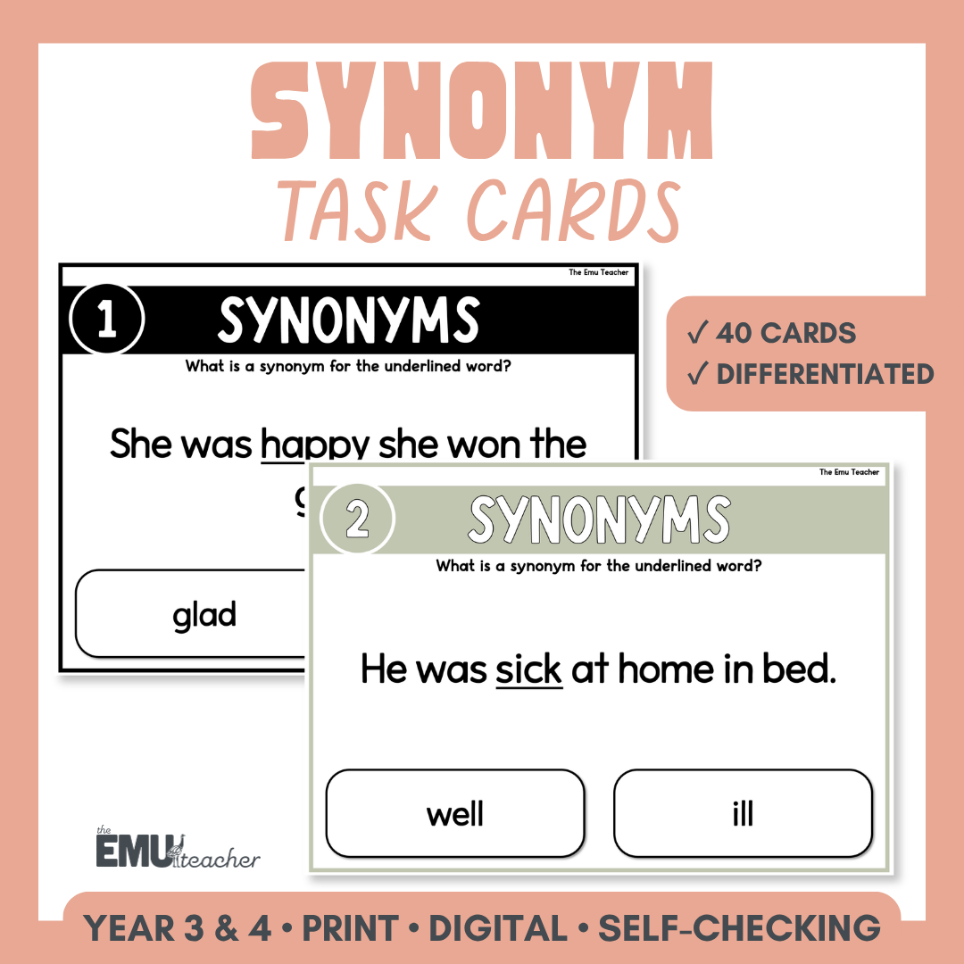 Synonym Task Cards