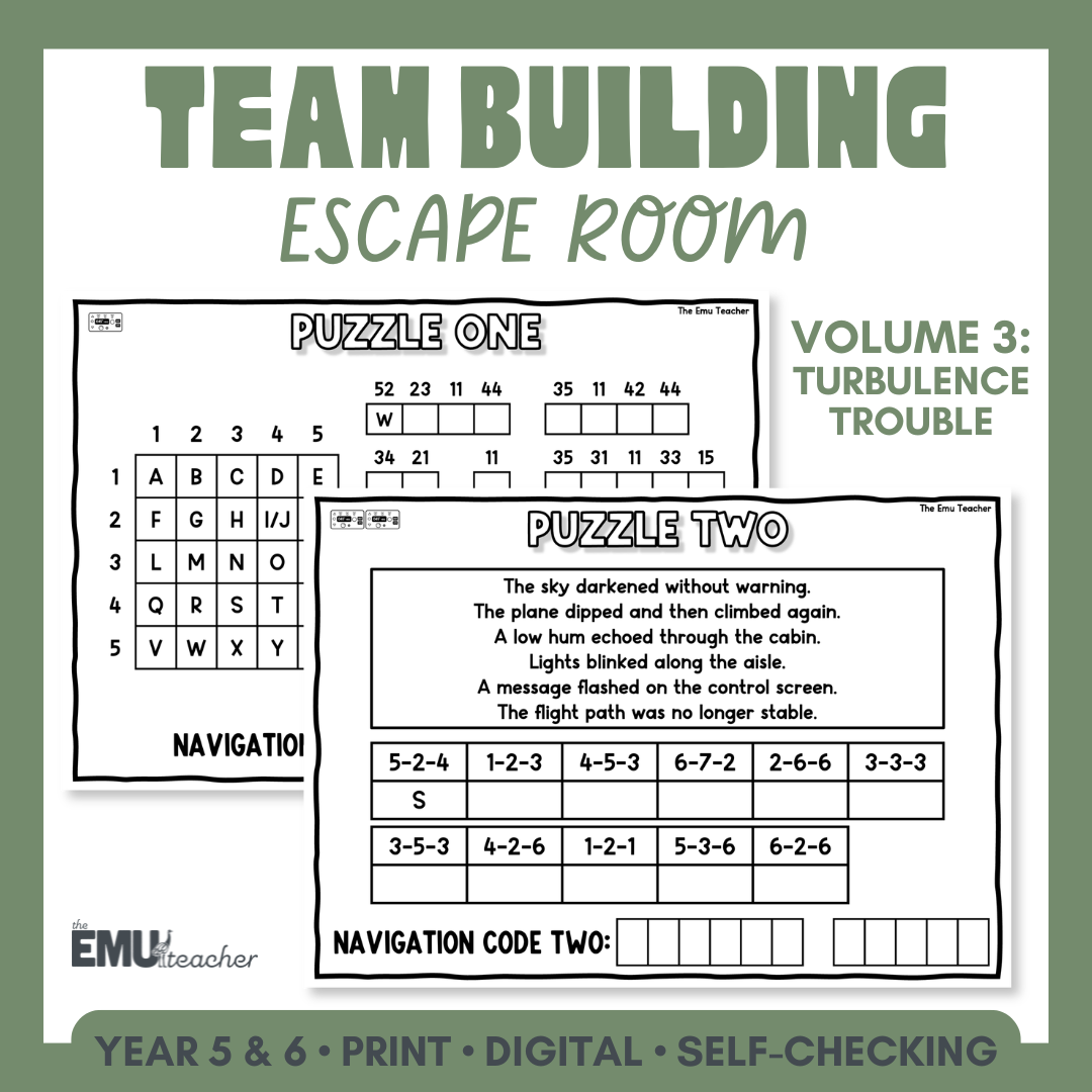 Year 5 & 6 Team Building Escape Room | Back To School Activities Volume 3