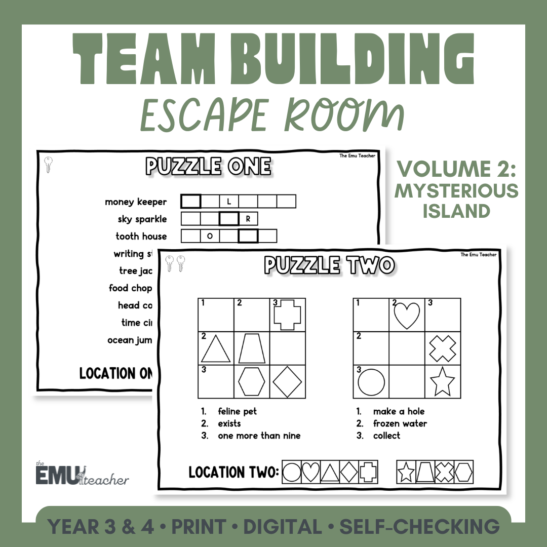 Year 3 & 4 Team Building Escape Room | Back To School Activities Volume 2