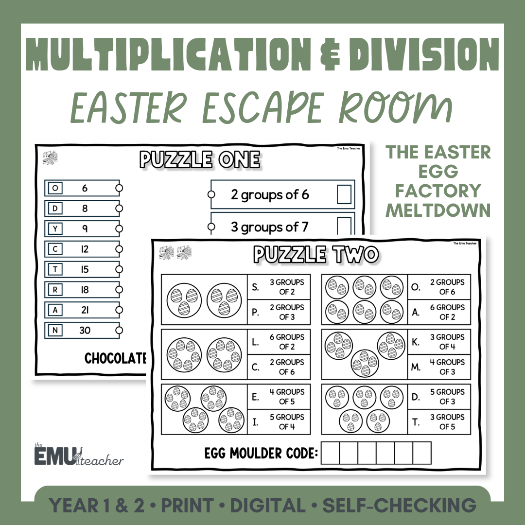 Easter Multiplication & Division Escape Room | Year 1 & 2