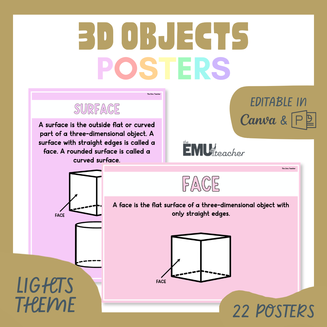 3D Objects Posters Lights