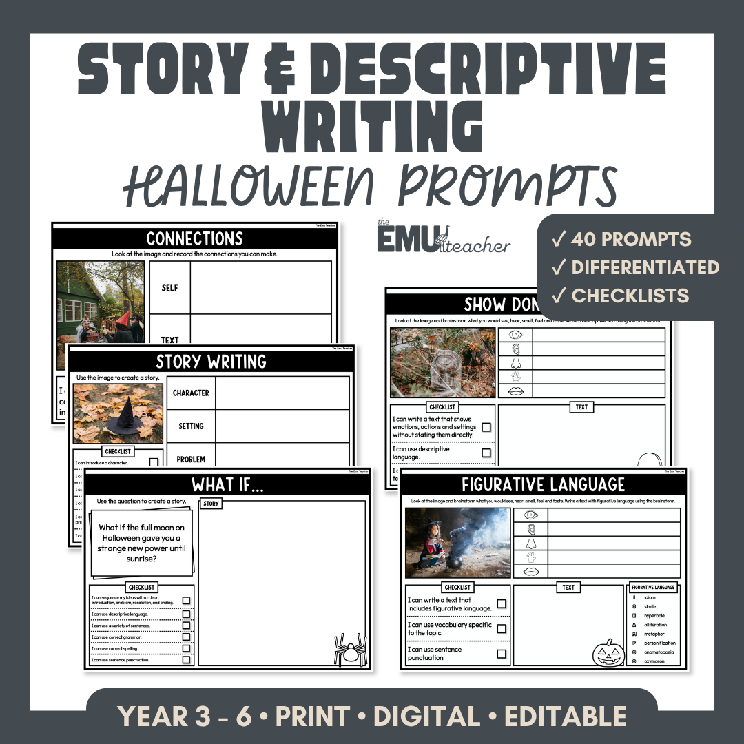 Halloween Writing Prompt Cards