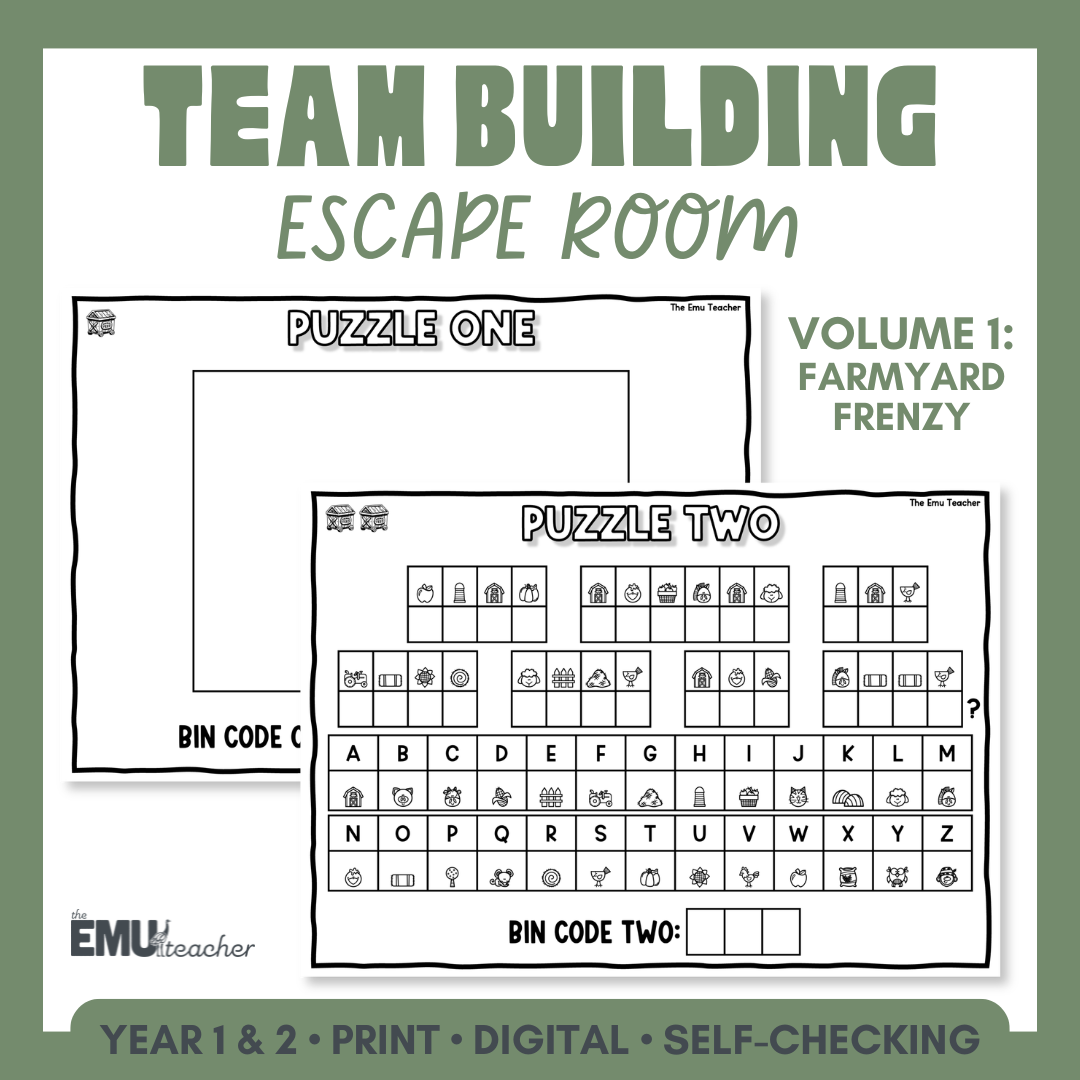 Year 1 & 2 Team Building Escape Room | Back To School Activities Volume 1