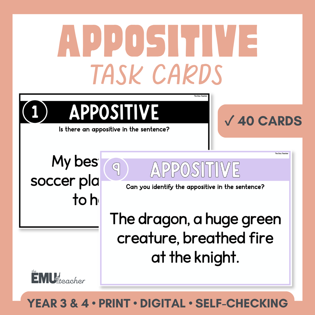 Appositive Task Cards