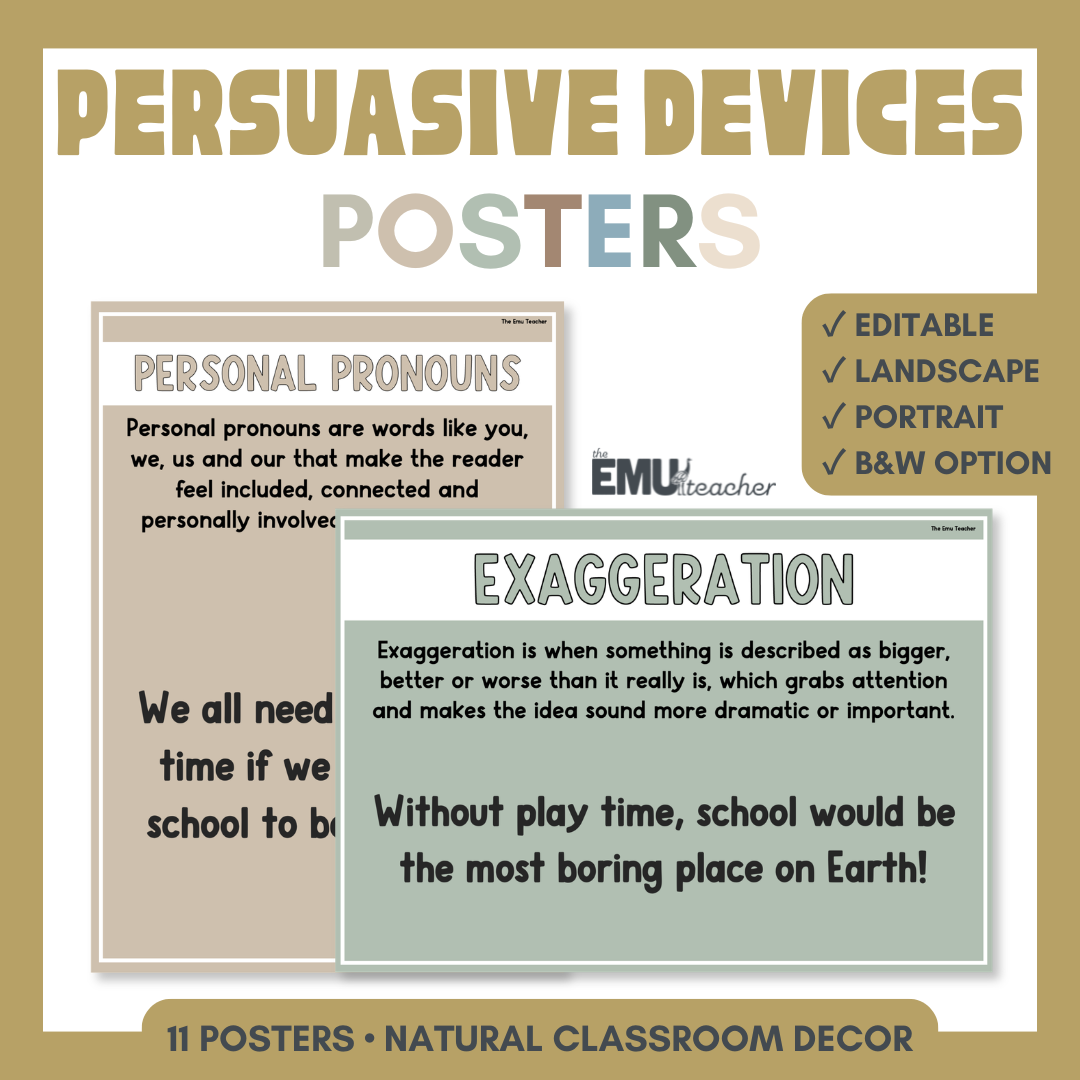 Persuasive Devices Posters | Natural