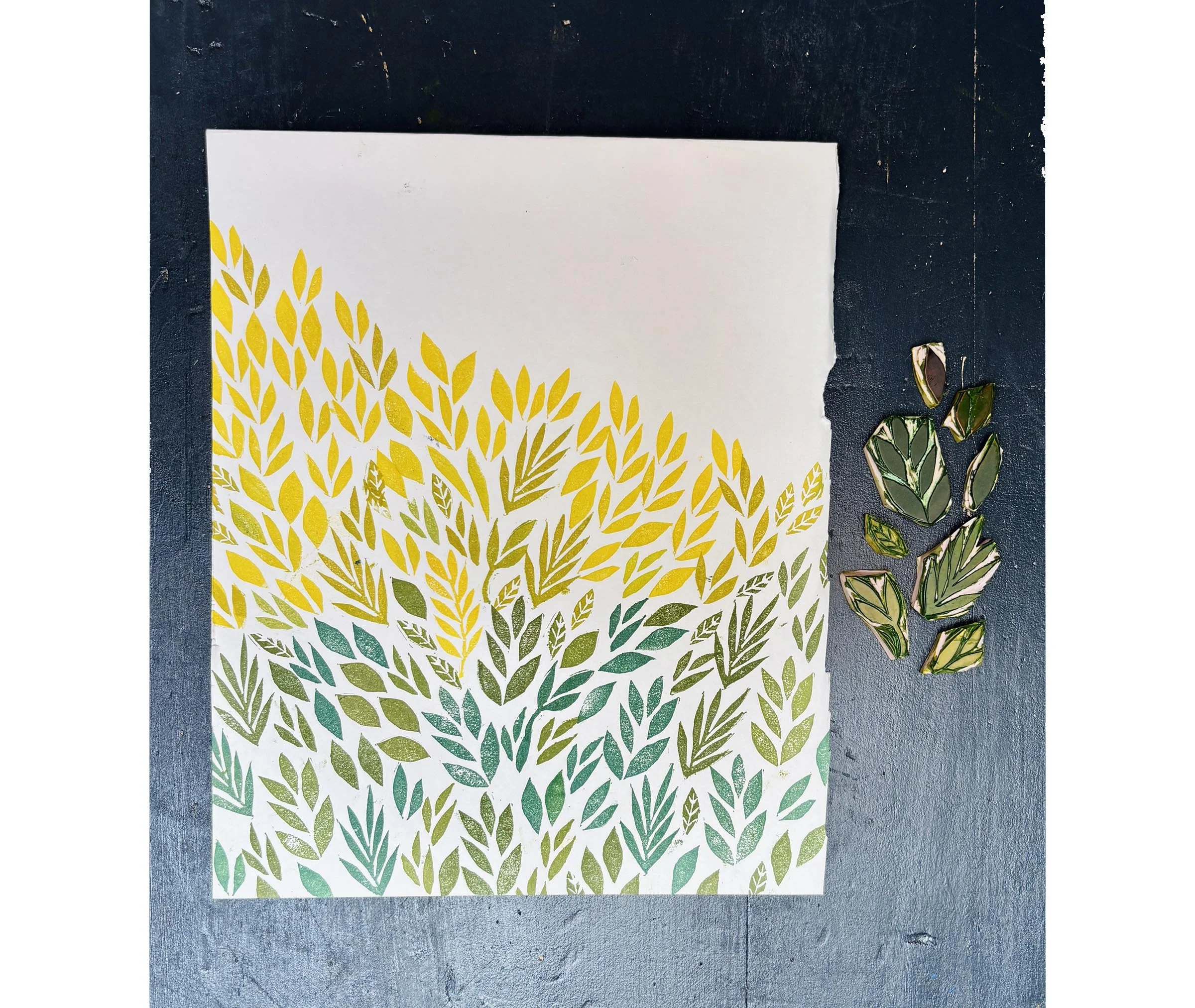 Meadow Leaves In Progress.jpg