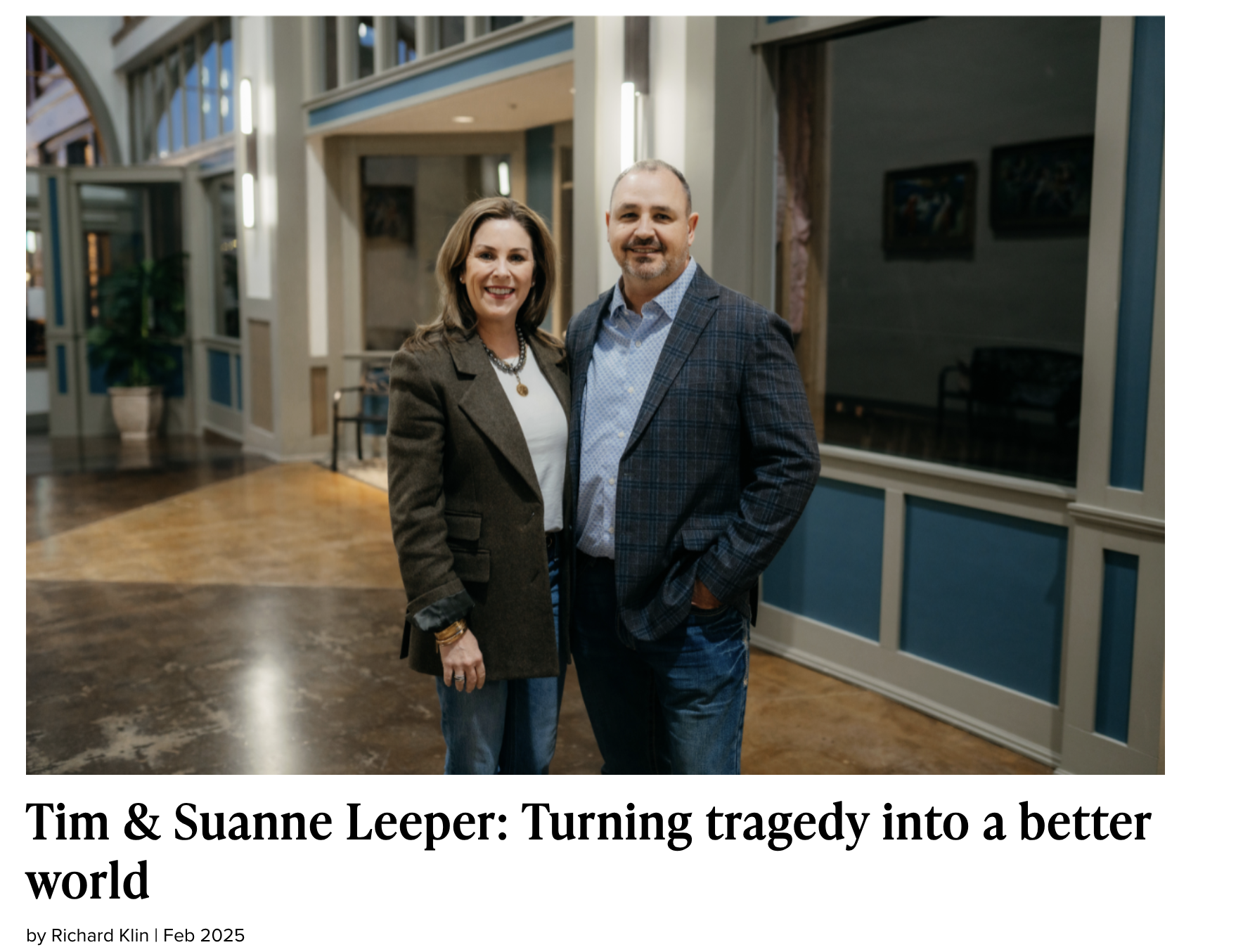 Tim Leeper and his wife sharing the story behind Kylan’s Light and their mission for Tennessee prison reform