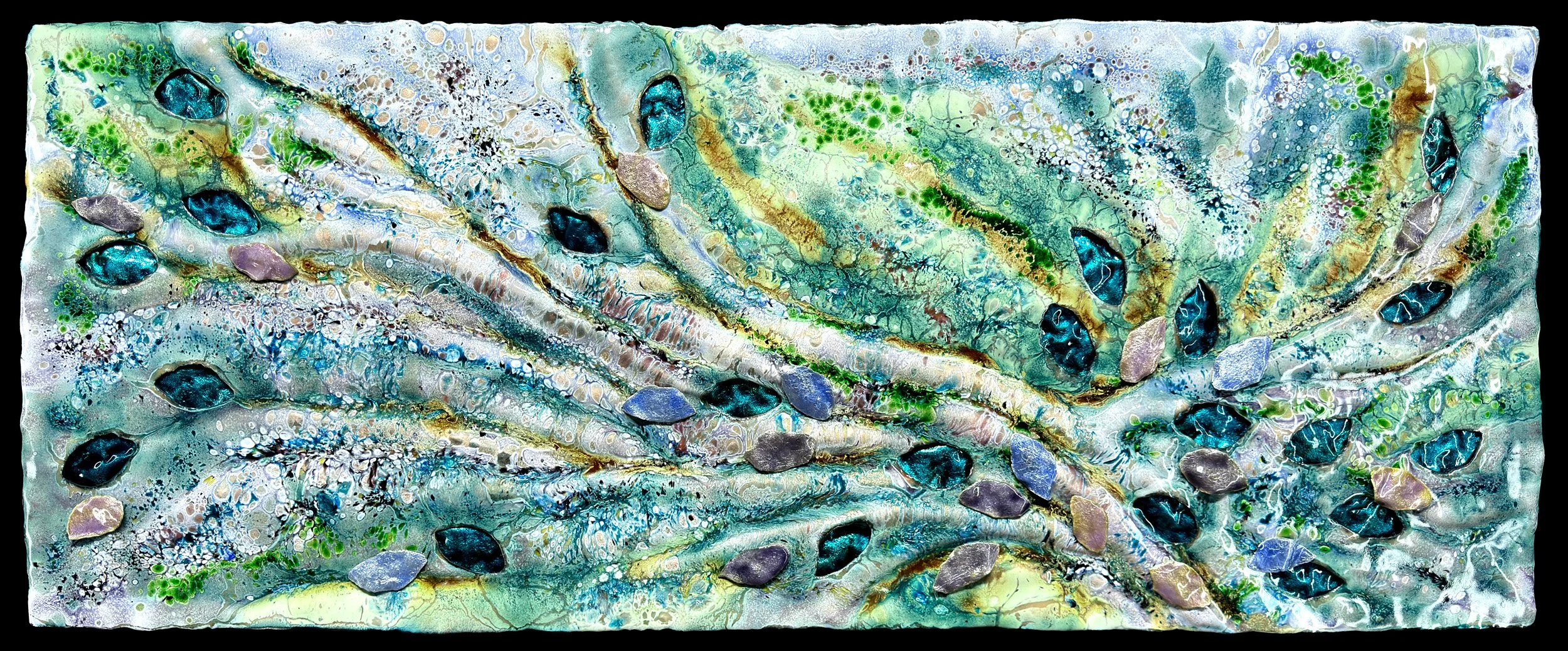 Mystic Bloom in Pastel Waves 24x60