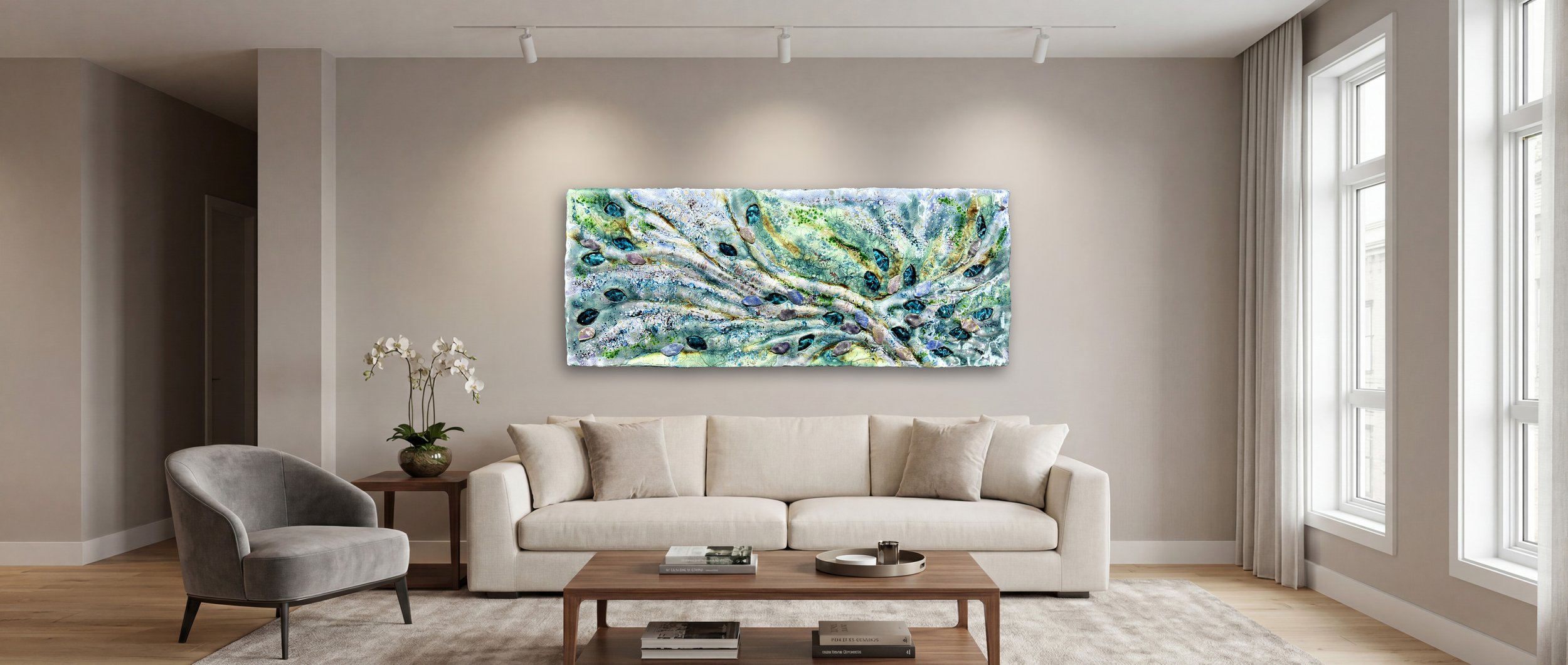 Mystic Bloom in Pastel Waves