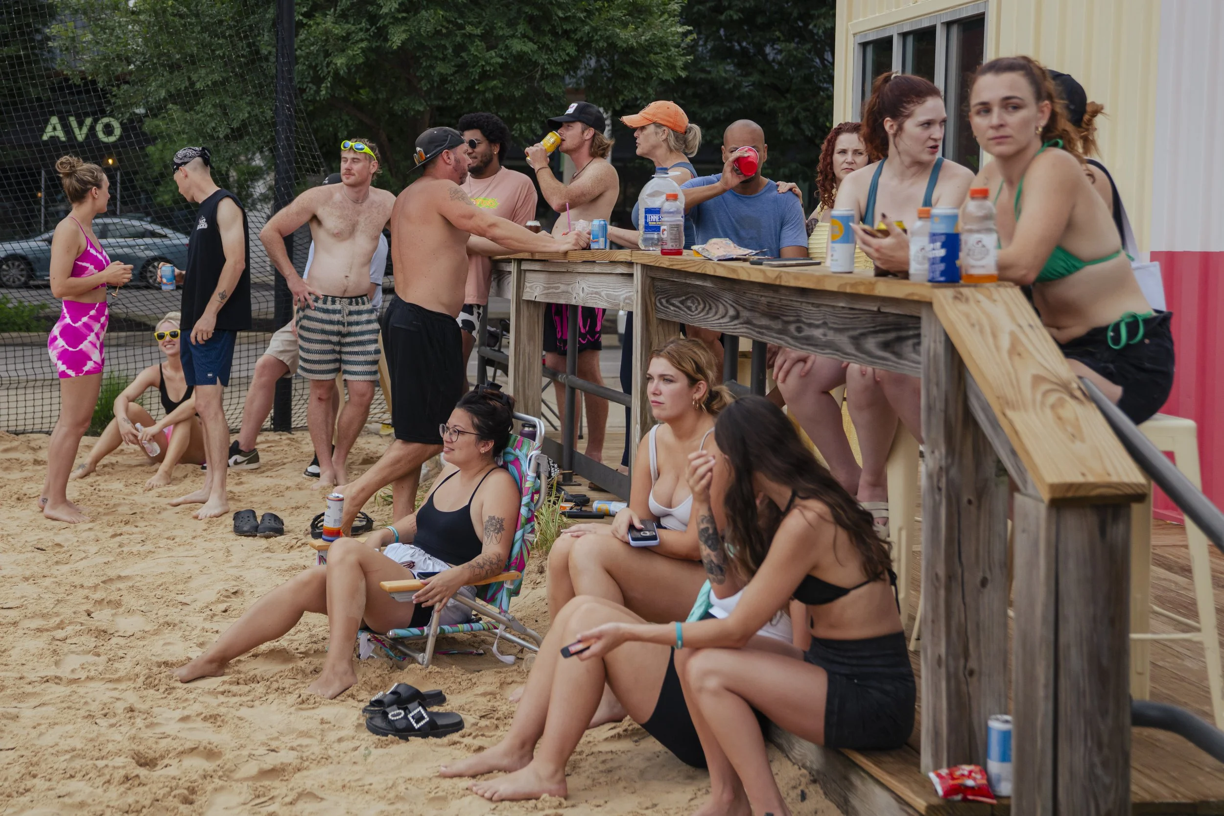 Hanging out on a sunny day with a tasty beverage is always a good time.