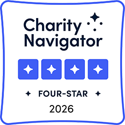 Charity Navigator Four-Star 2026 recipient badge