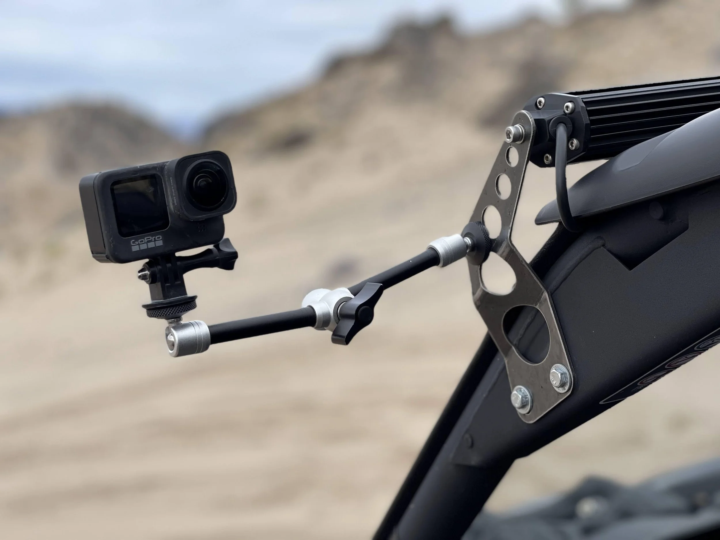 Custom Go-Pro attachment for a Can-Am