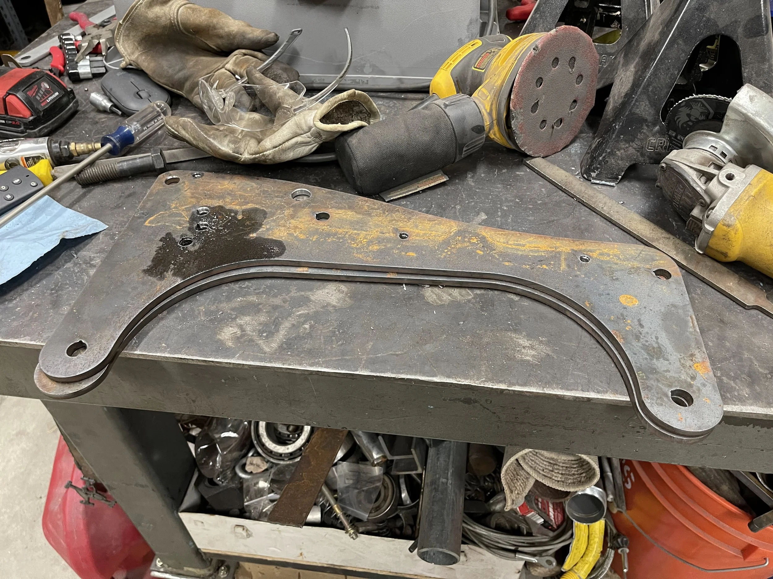 Plasma cut endcaps for concrete benches