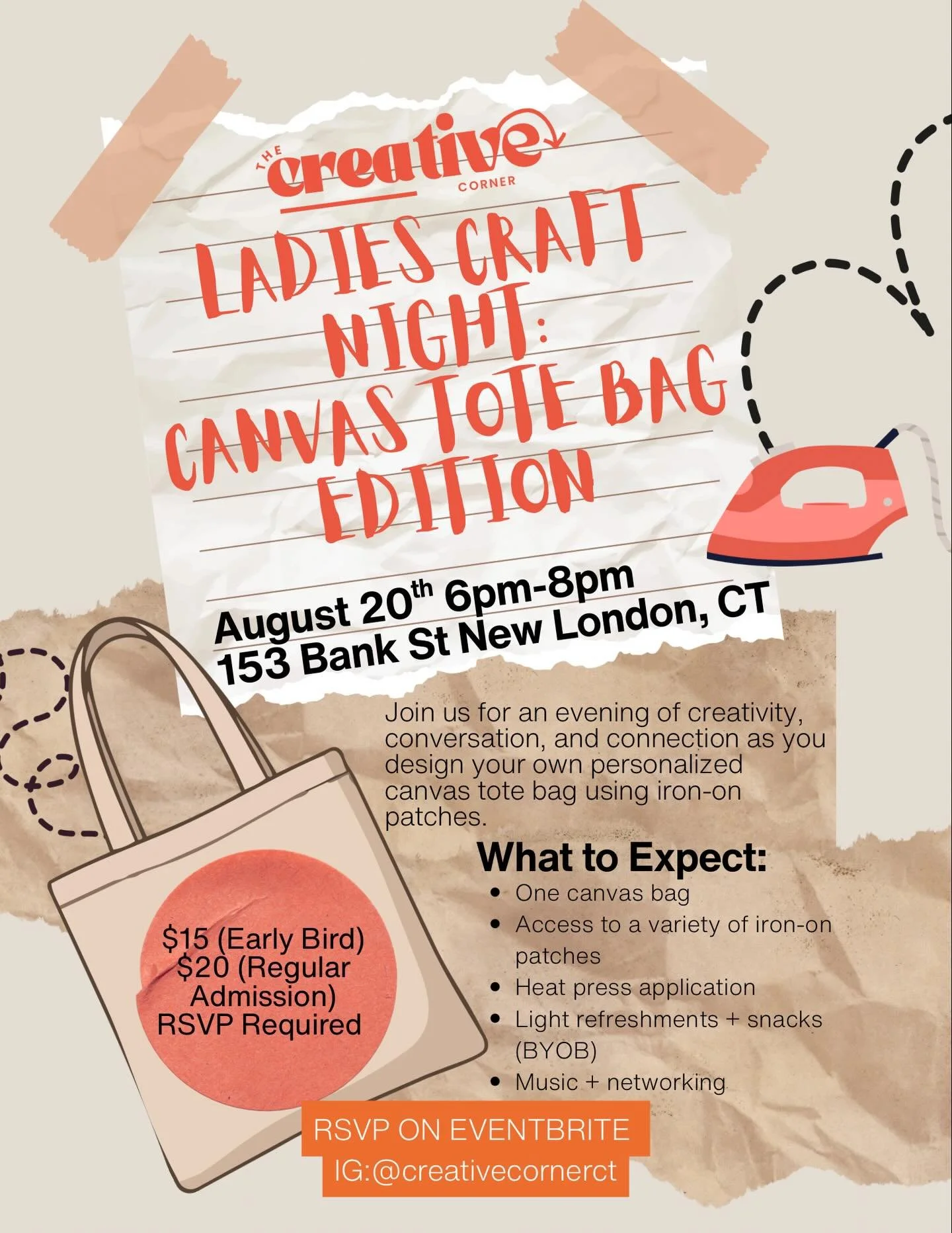 Ladies Craft Night: Canvas Tote Bag Edition