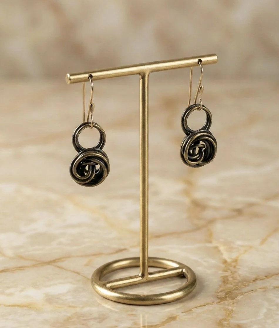 Knot Brass Earrings