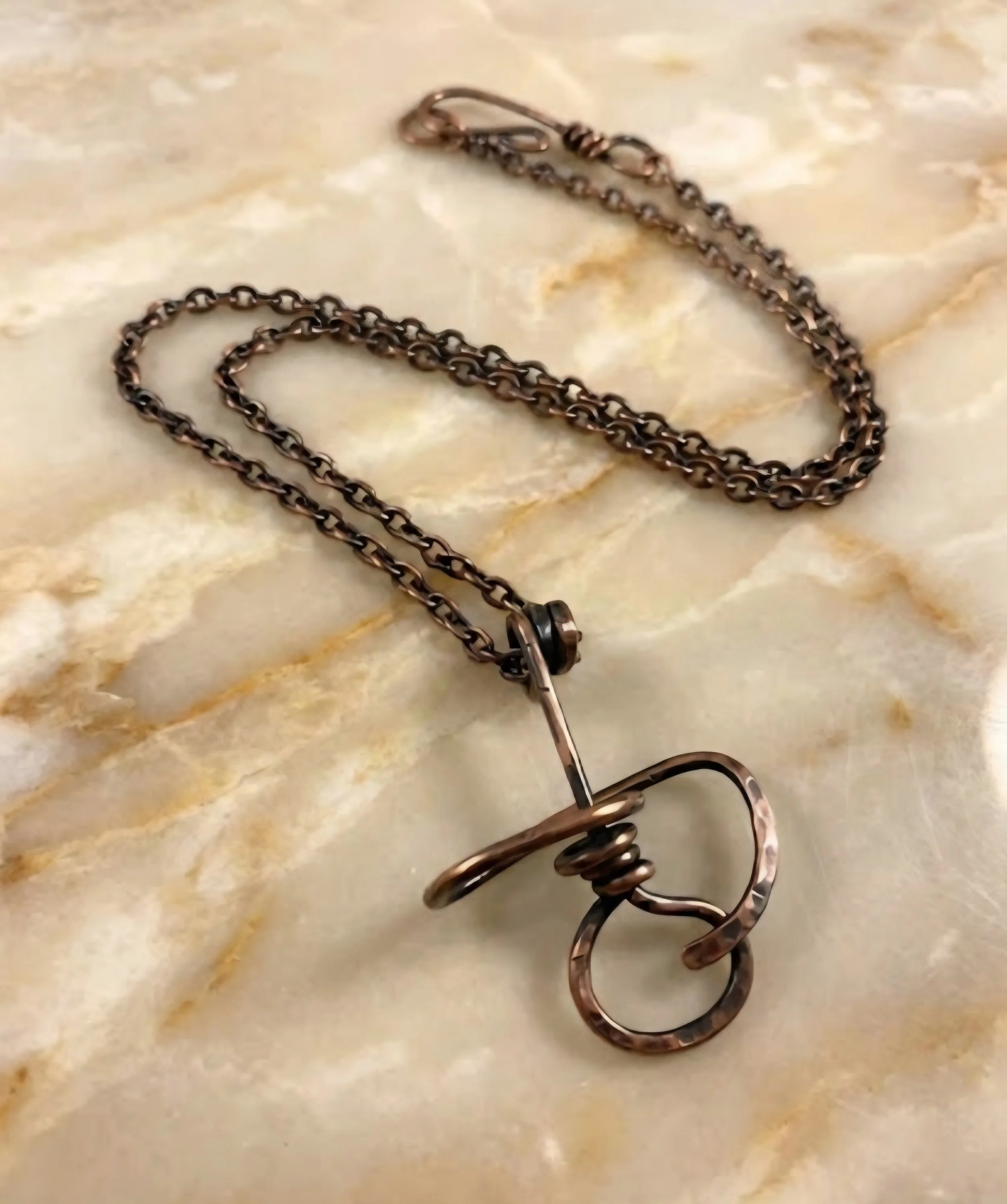 Note Pendant Copper Necklace