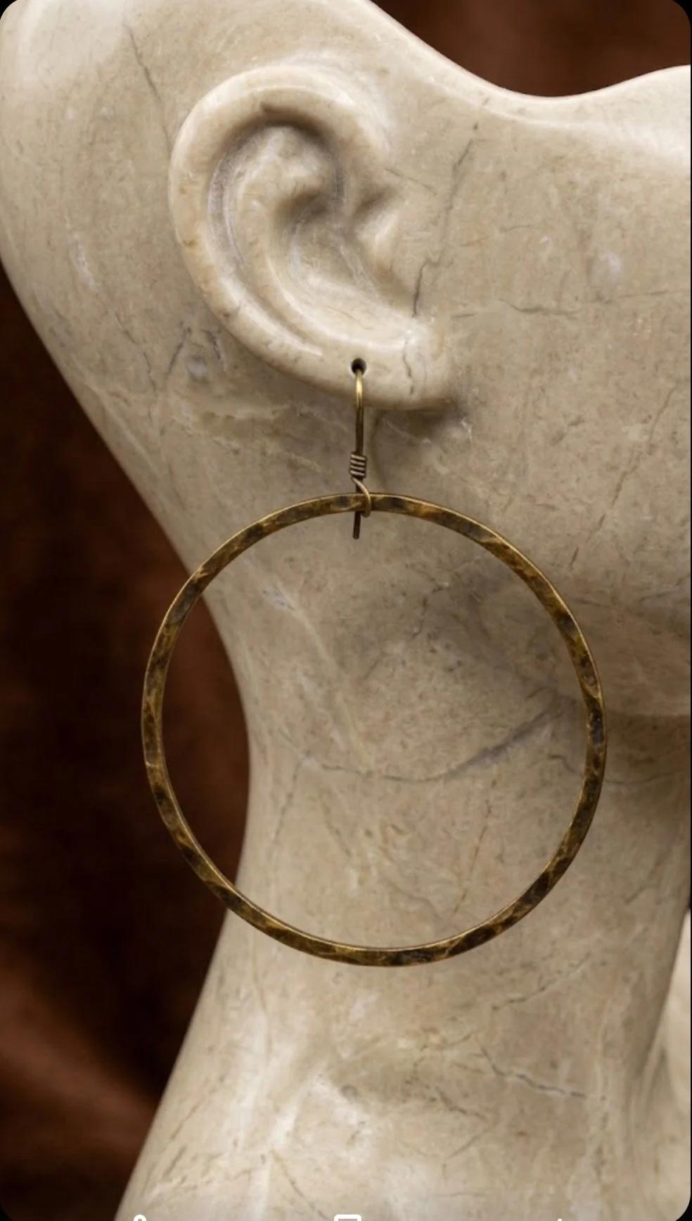 Brass Hoop Earrings