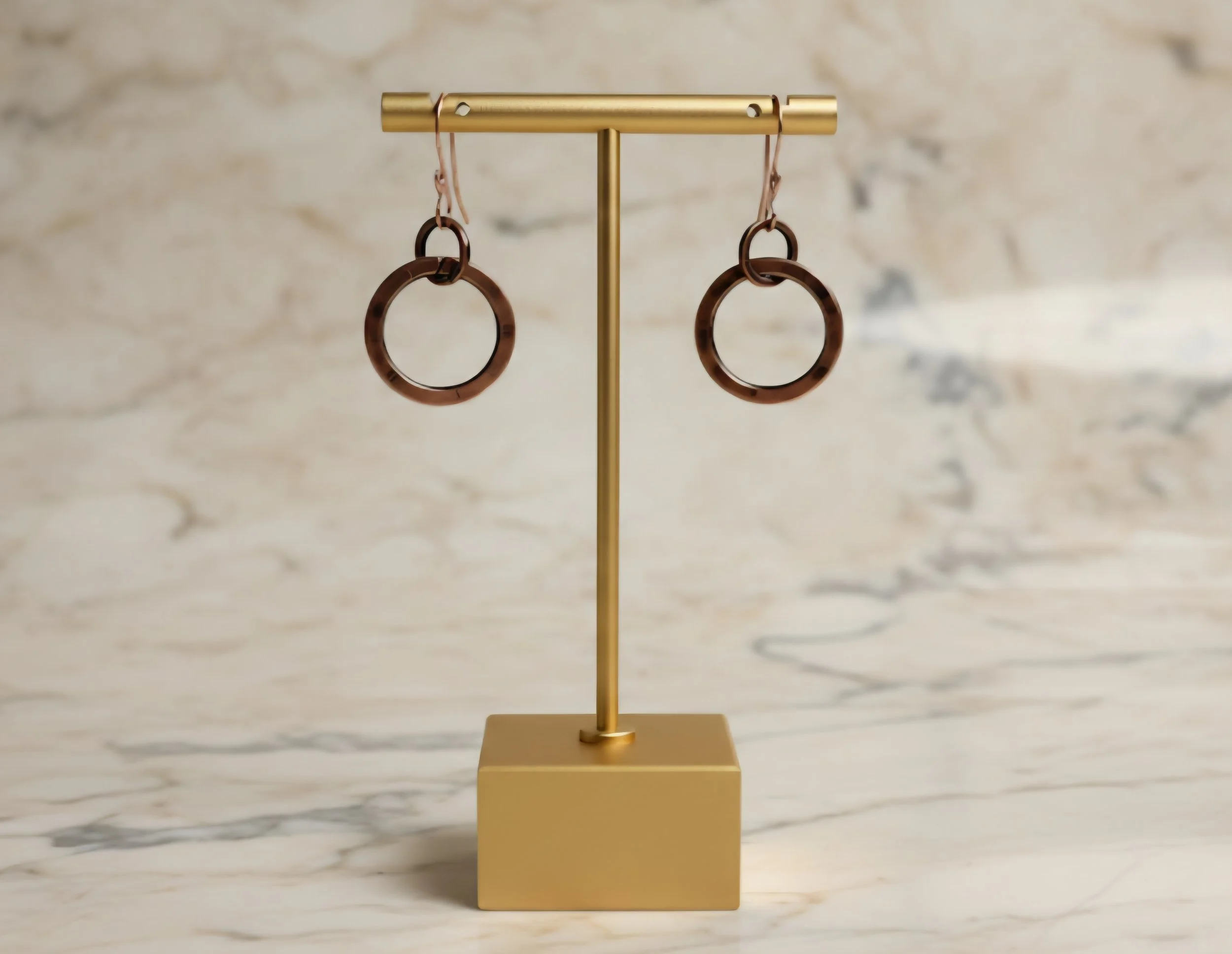 Classic Circles Copper Earrings