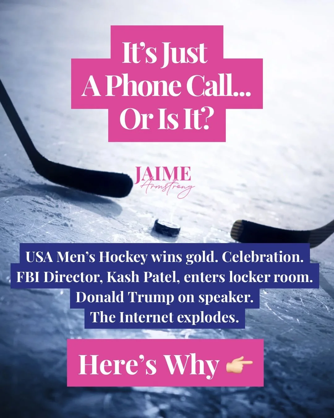 This isn&rsquo;t about men&rsquo;s hockey or politics.

It&rsquo;s about how our nervous systems engage with outdated survival responses.

When powerful men publicly align with power structures and dismiss the emotional response as &ldquo;somethi