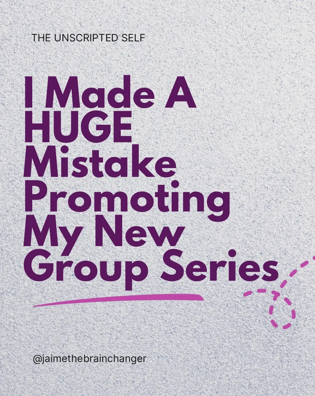 I made a HUGE mistake using the word Improv to describe my upcoming group! I get it! 

You let me know it caused panic and fear and absolutely turned you off from joining.

I&rsquo;m sorry! Let me do this again and be WAY more clear! 

This is 